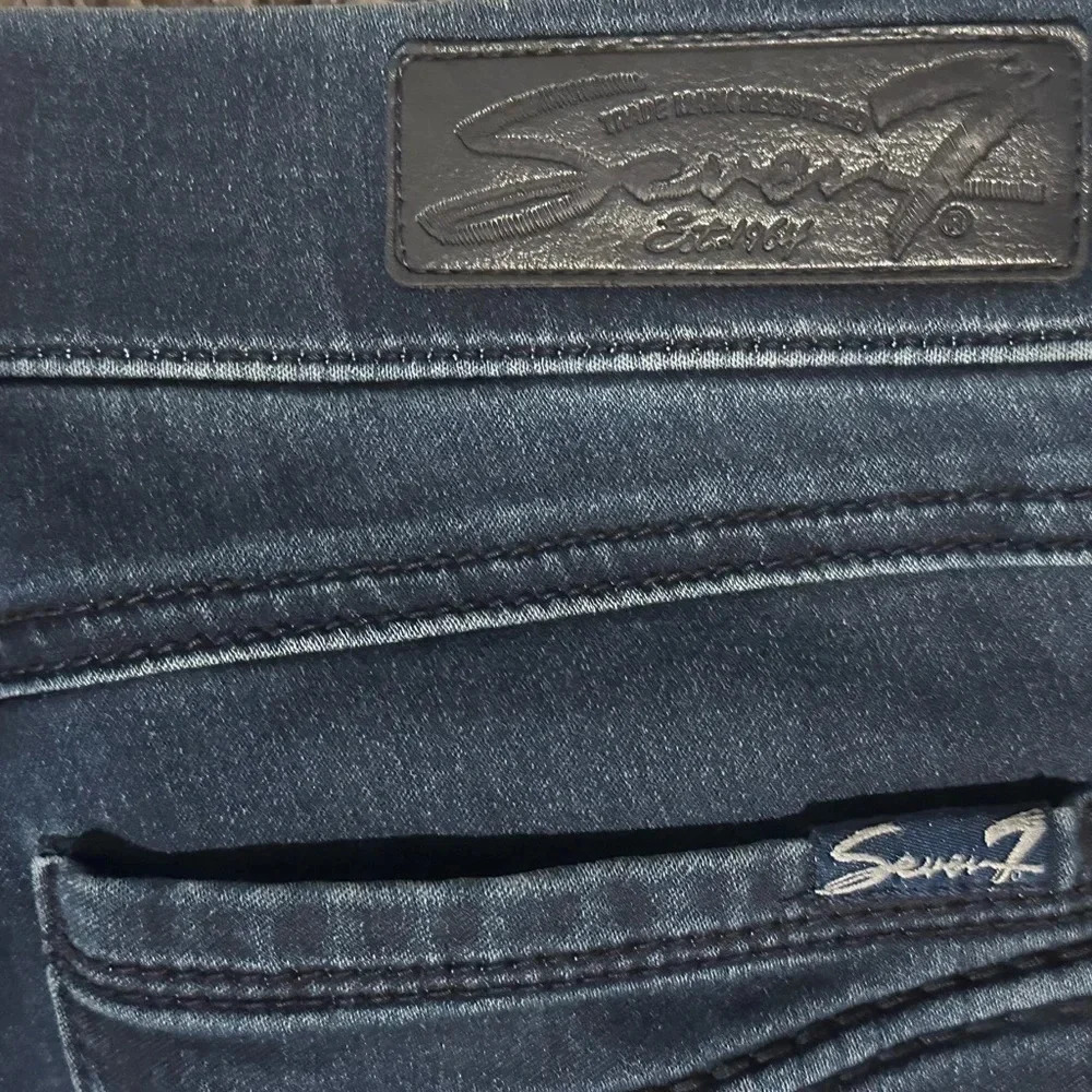 Seven7 Womens 6 Dark Blue Denim Jeans Cotton Blend - Picture 8 of 8